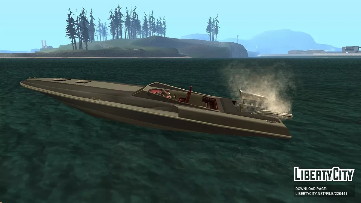 Дымовой эффект на лодке Jetmax / GTA San Andreas