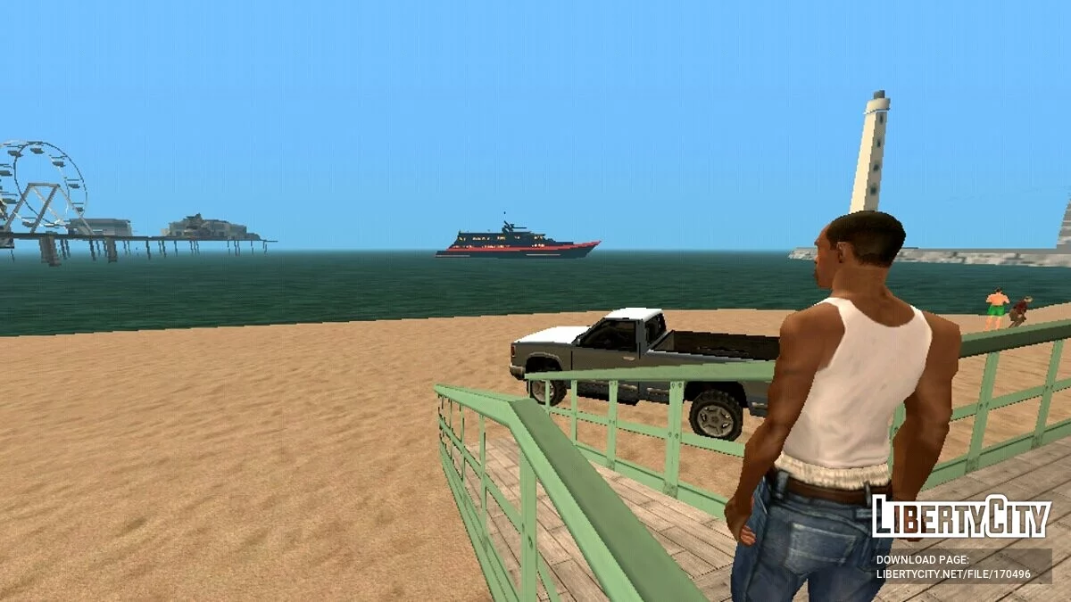 Яхта из Вайс-Сити в стилистике GTA 5 / GTA San Andreas (iOS, Android)