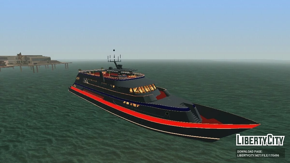 Яхта из Вайс-Сити в стилистике GTA 5 / GTA San Andreas (iOS, Android)