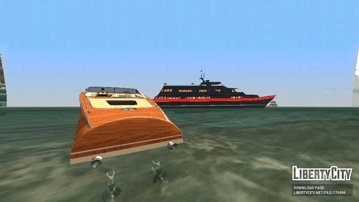 Яхта из Вайс-Сити в стилистике GTA 5 / GTA San Andreas (iOS, Android)