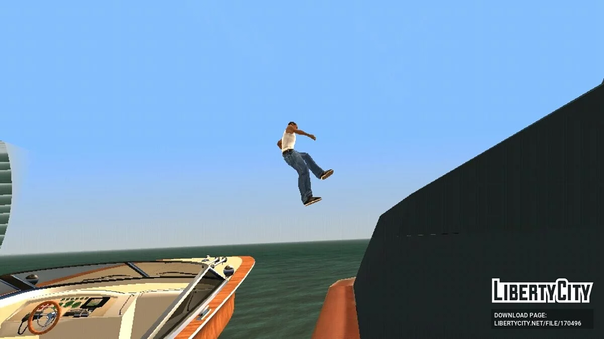 Яхта из Вайс-Сити в стилистике GTA 5 / GTA San Andreas (iOS, Android)
