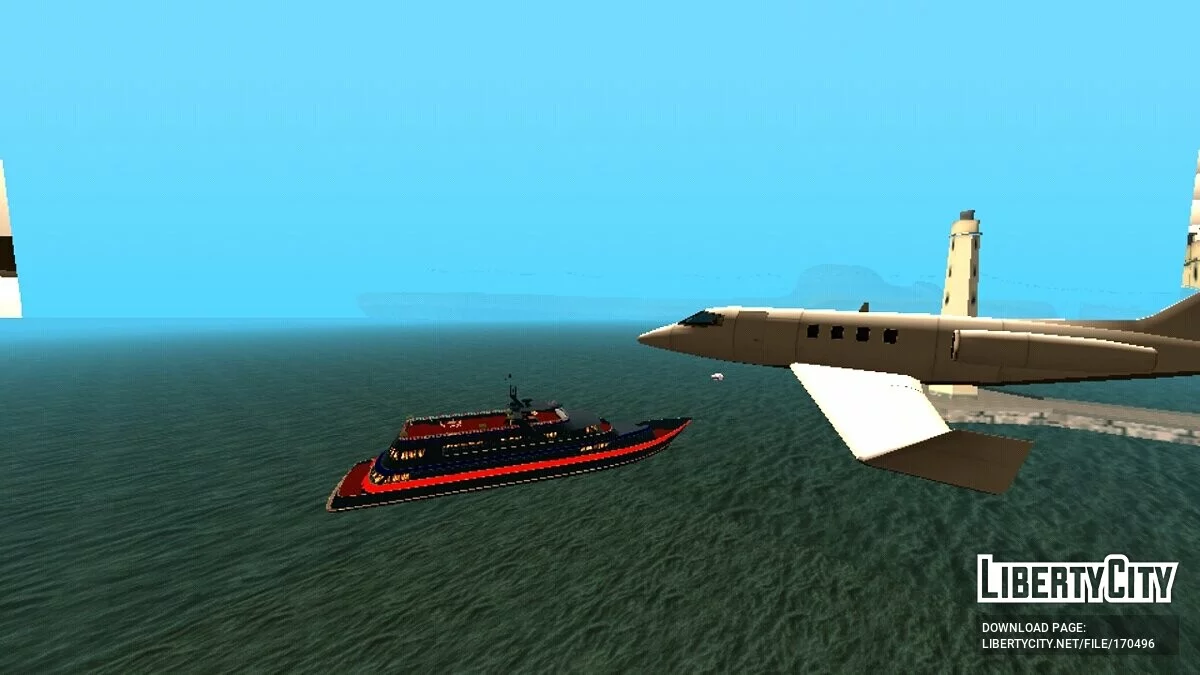 Яхта из Вайс-Сити в стилистике GTA 5 / GTA San Andreas (iOS, Android)