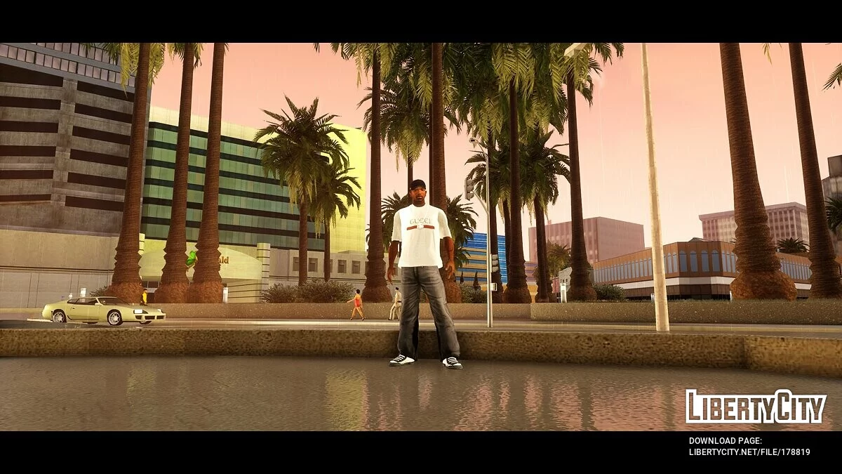 Белая футболка Гуччи / GTA San Andreas: The Definitive Edition