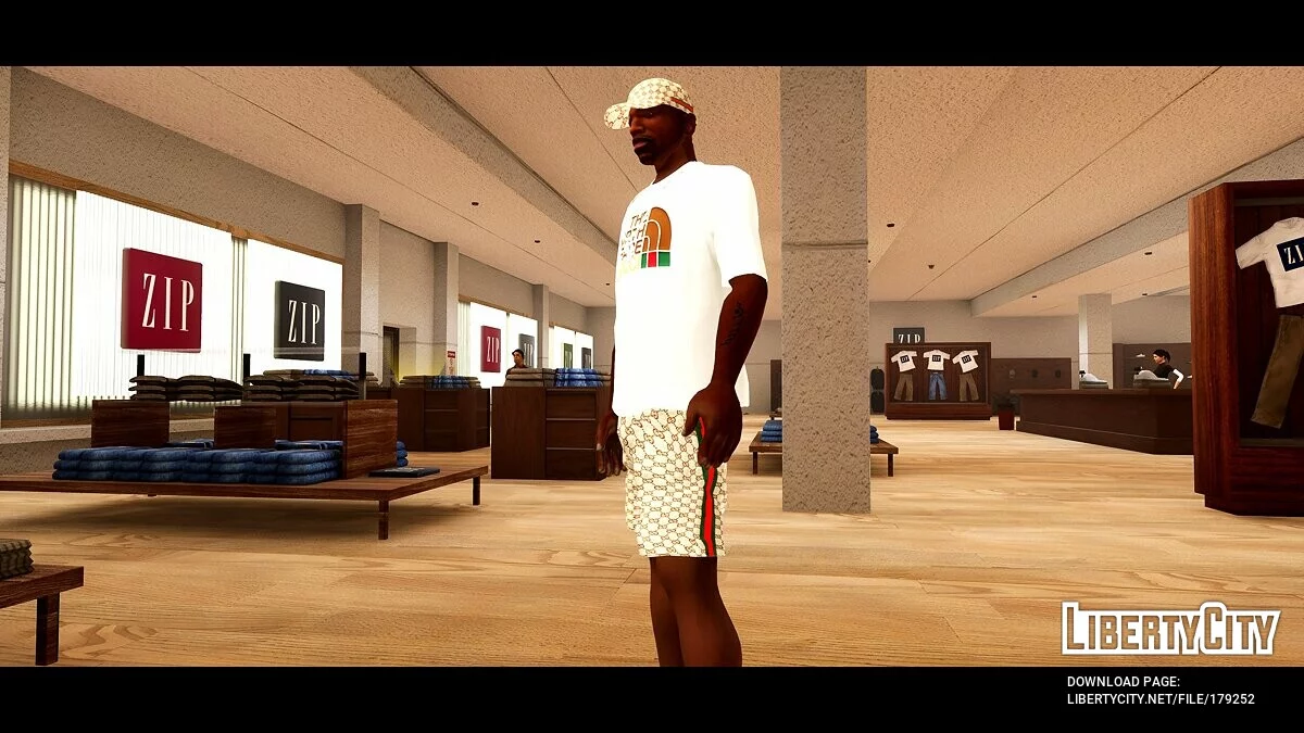 Белая футболка The North Face Gucci / GTA San Andreas: The Definitive Edition