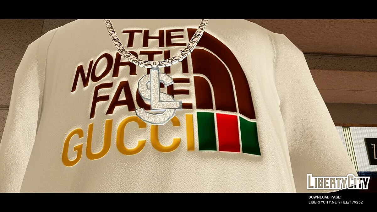 Белая футболка The North Face Gucci / GTA San Andreas: The Definitive Edition