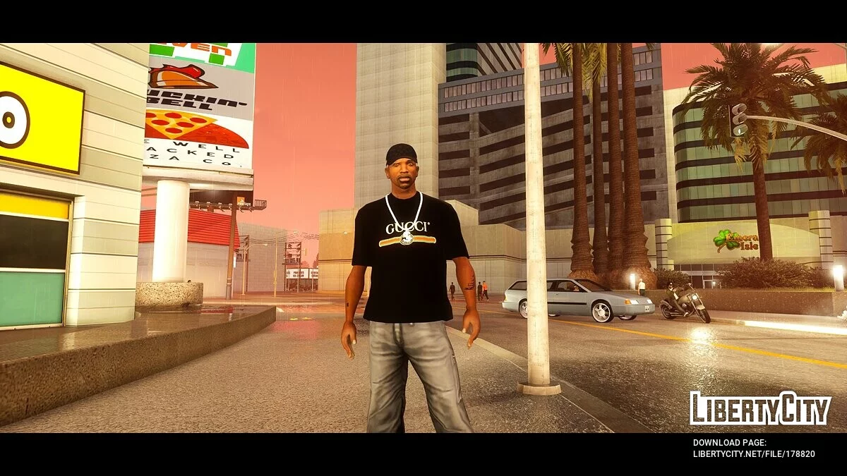 Черная футболка Гуччи / GTA San Andreas: The Definitive Edition