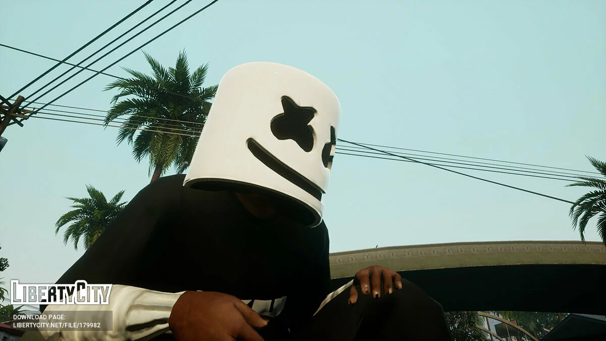 Шлем Marshmello / GTA San Andreas: The Definitive Edition