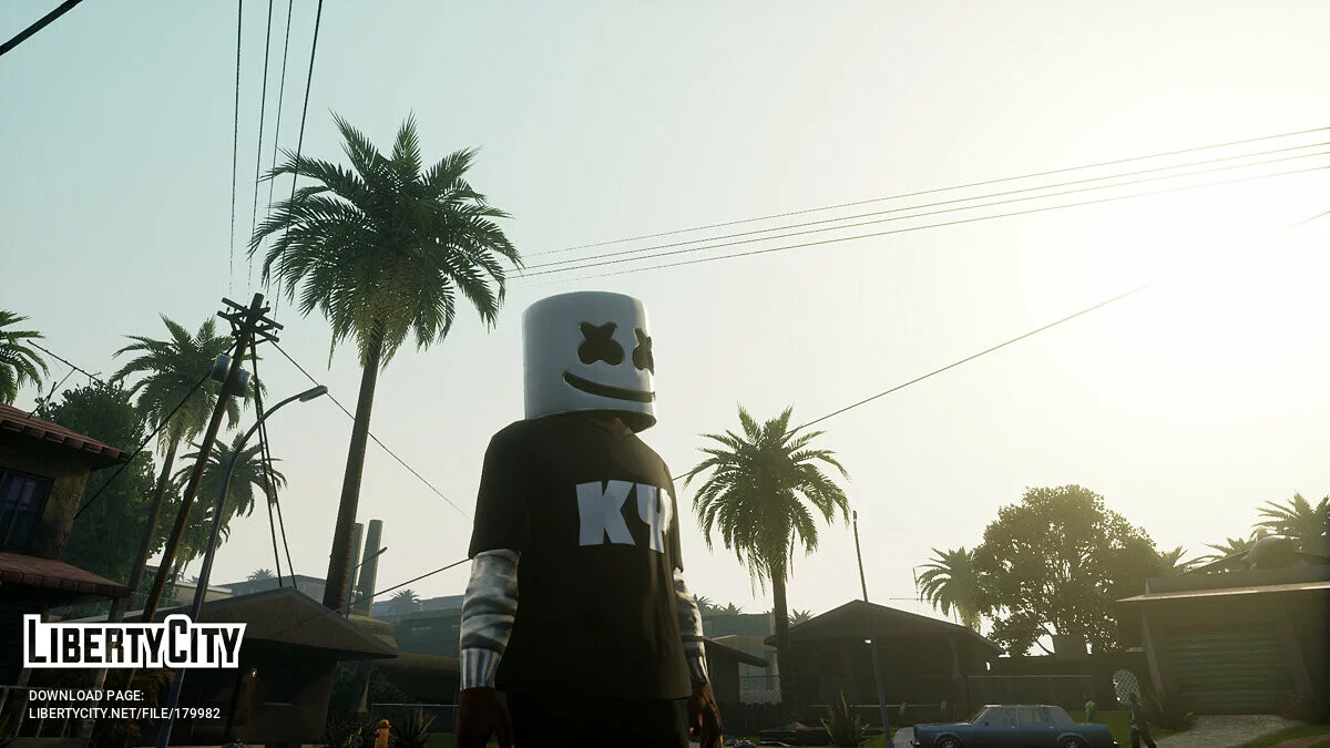 Шлем Marshmello / GTA San Andreas: The Definitive Edition