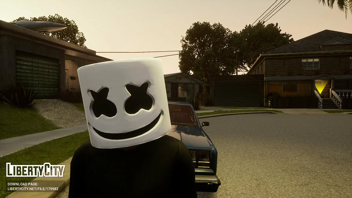 Шлем Marshmello / GTA San Andreas: The Definitive Edition