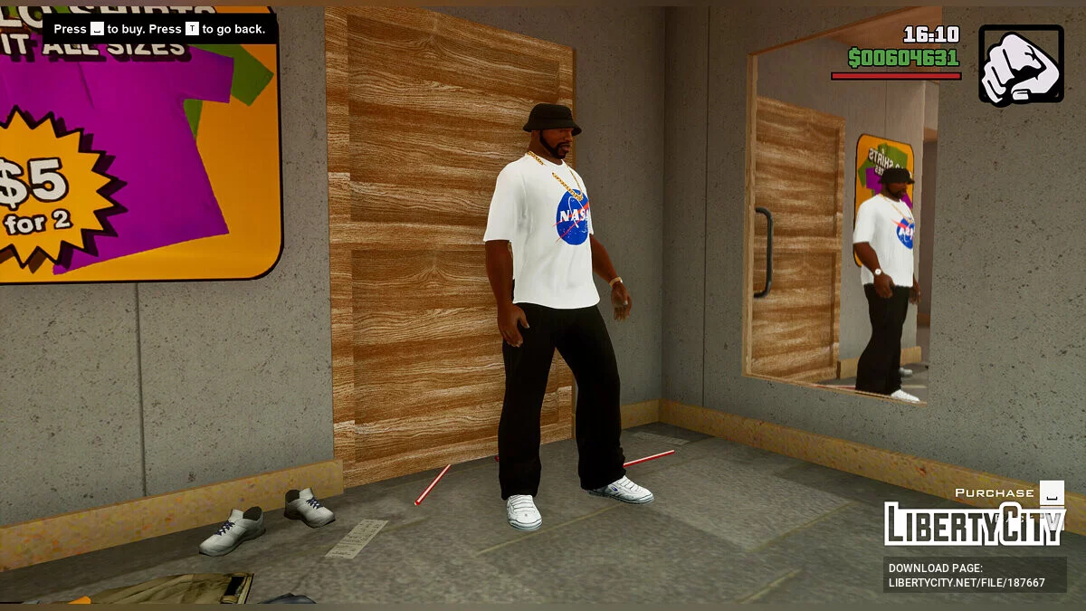 Футболки NASA и SpaceX / GTA San Andreas: The Definitive Edition