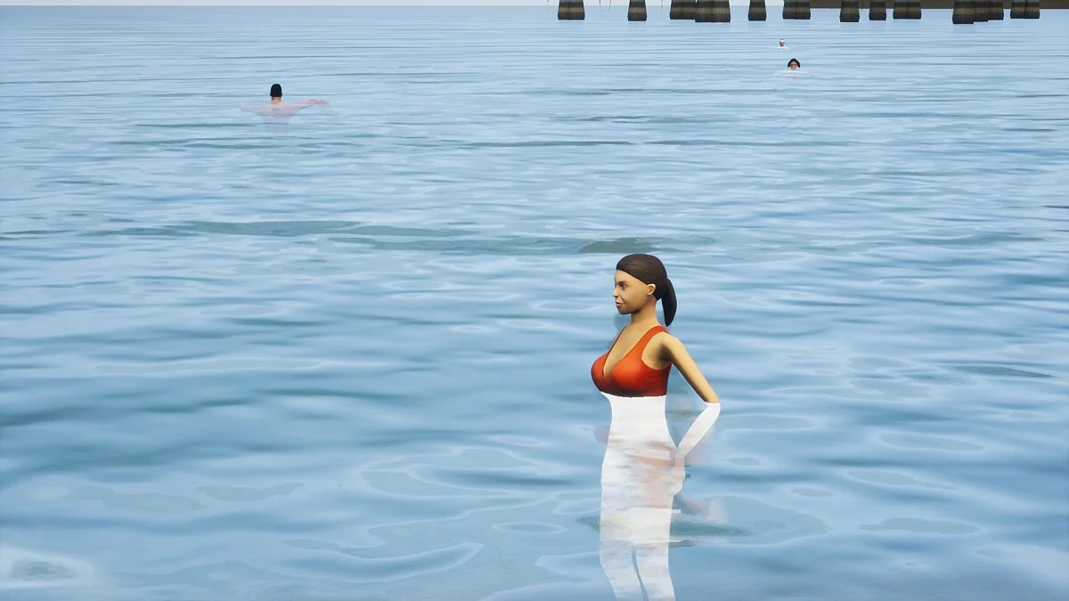 Оживление пляжей (Люди в воде) / GTA San Andreas: The Definitive Edition