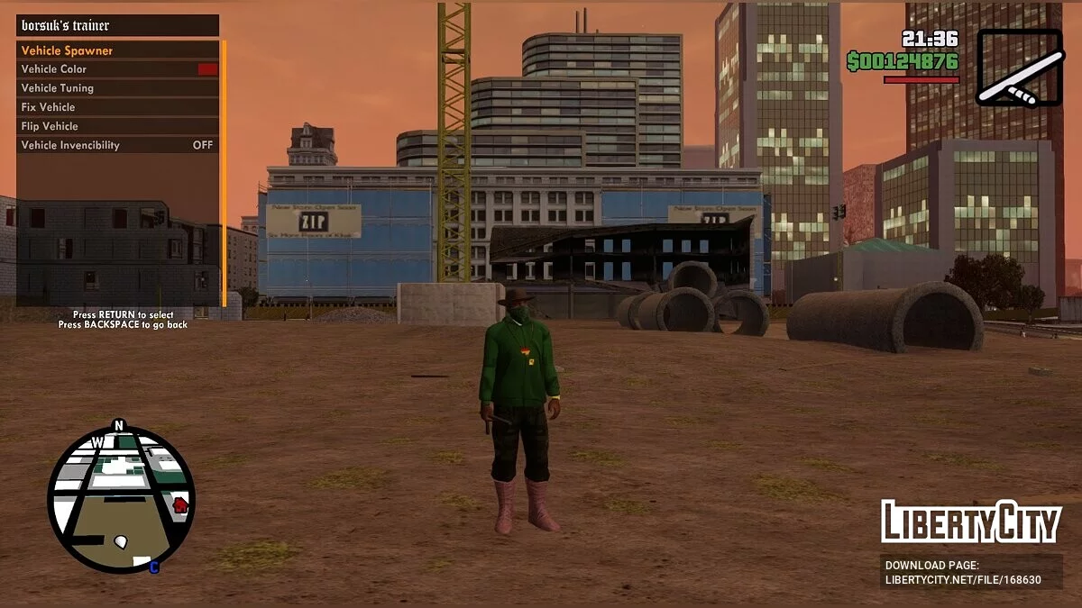 Borsuk's trainer 0.4 / GTA San Andreas: The Definitive Edition