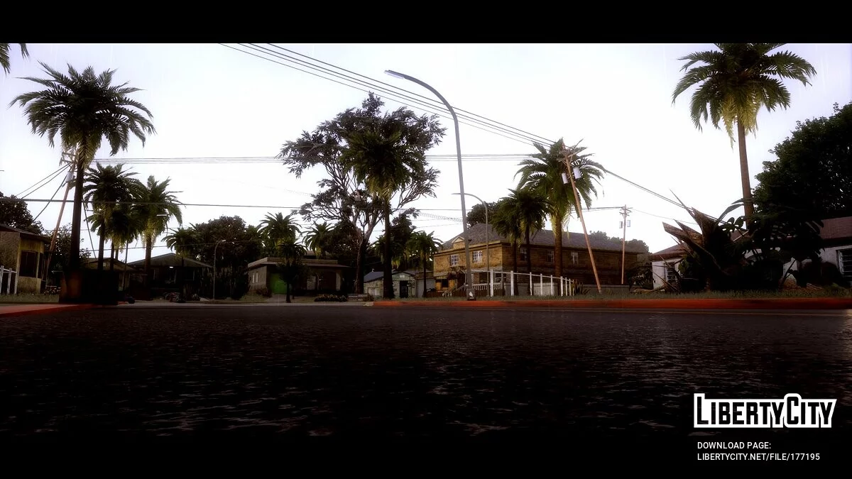 Новая растительность на Grove Street v1.0 / GTA San Andreas: The Definitive Edition