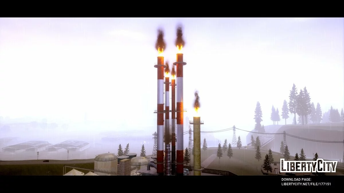 Реалистичные дымовые трубы в Chimney / GTA San Andreas: The Definitive Edition