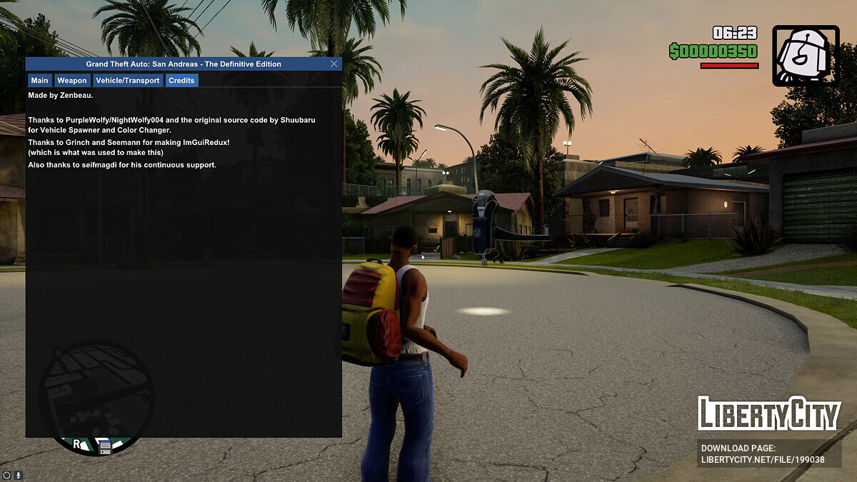 Скачать ImGui Menu (Cleo) для GTA San Andreas: The Definitive Edition