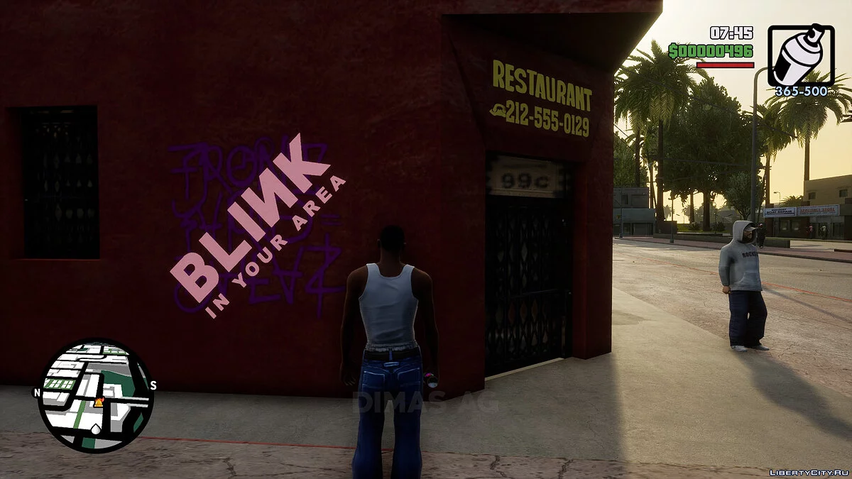 BLACKPINK граффити (Замена тегов Grove Street) / GTA San Andreas: The Definitive Edition