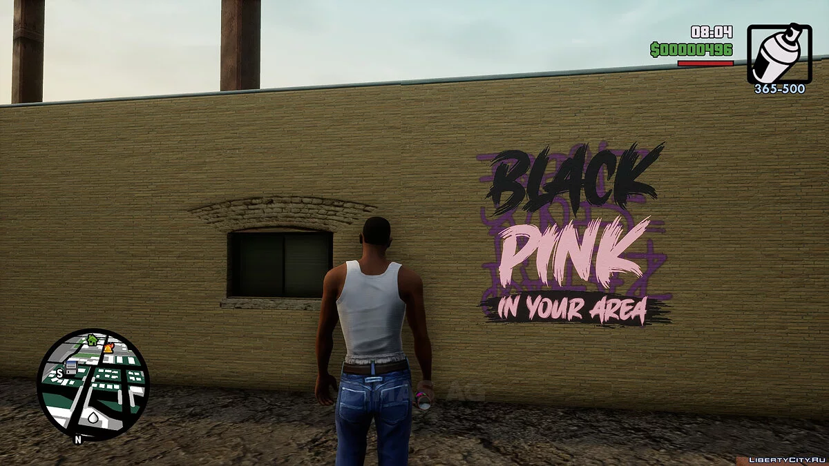 BLACKPINK граффити (Замена тегов Grove Street) / GTA San Andreas: The Definitive Edition