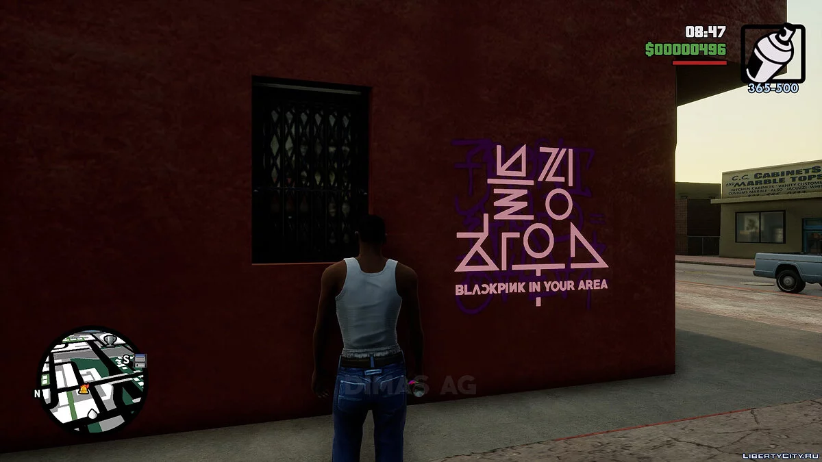 BLACKPINK граффити (Замена тегов Grove Street) / GTA San Andreas: The Definitive Edition