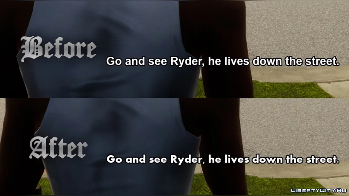 Классический шрифт v2.1 [GTA 3, VC, SA] / GTA San Andreas: The Definitive Edition