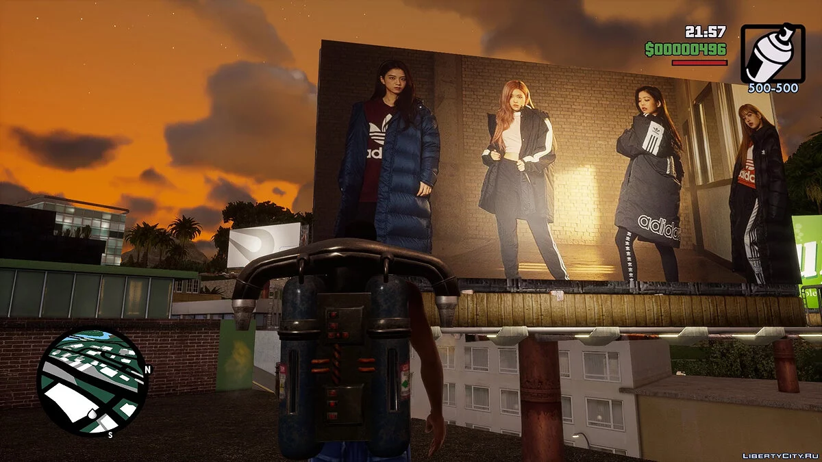 Магазин Адидас & BLACKPINK и новый рекламный баннер / GTA San Andreas: The Definitive Edition