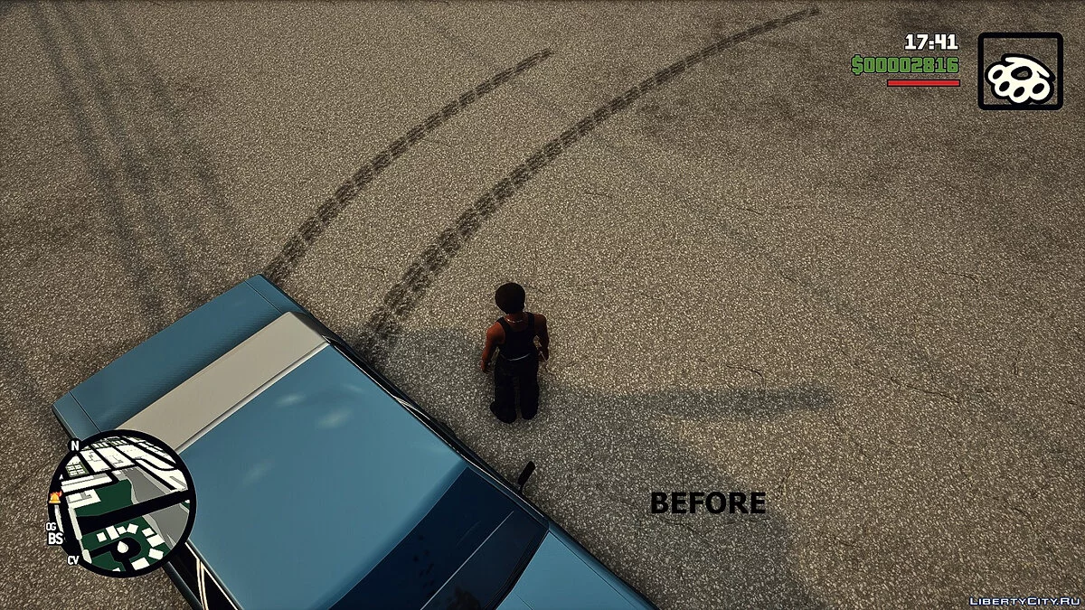 Улучшенные следы шин и огонь из дула / GTA San Andreas: The Definitive Edition