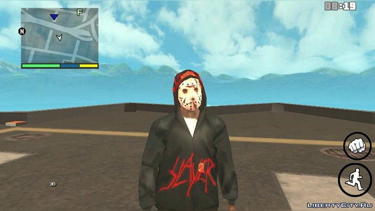 Скачать Толстовка в крови и маска Джейсона для GTA San Andreas (iOS, Android )