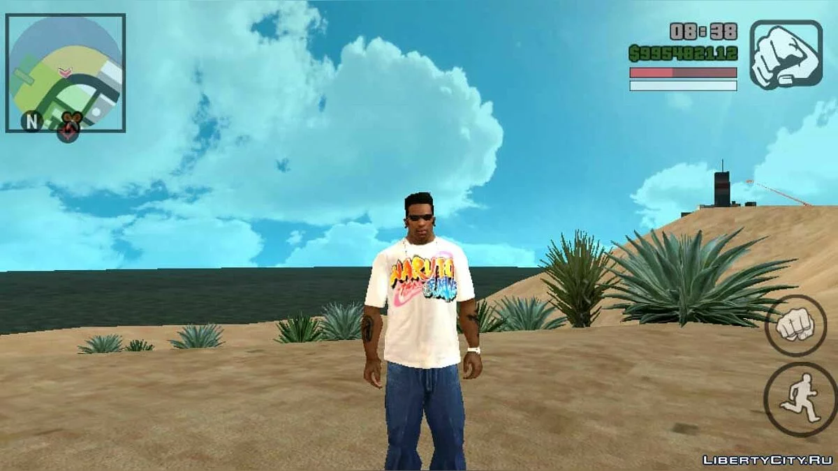 Новая футболка с логотипом Наруто / GTA San Andreas (iOS, Android)