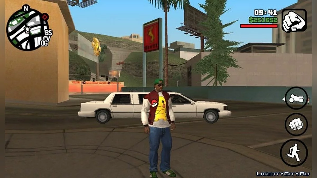 Куртка с логотипом Pokemon / GTA San Andreas (iOS, Android)