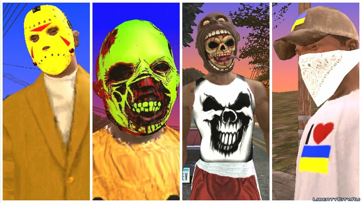 Большой сборник одежды / GTA San Andreas (iOS, Android)