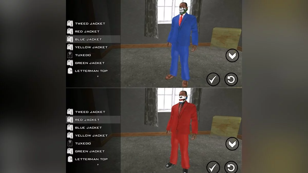 Сборник одежды / GTA San Andreas (iOS, Android)