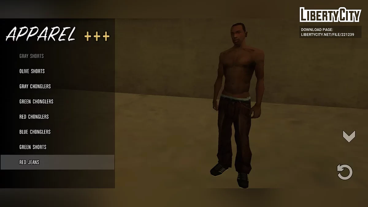 Одежда персонажей для CJ / GTA San Andreas (iOS, Android)
