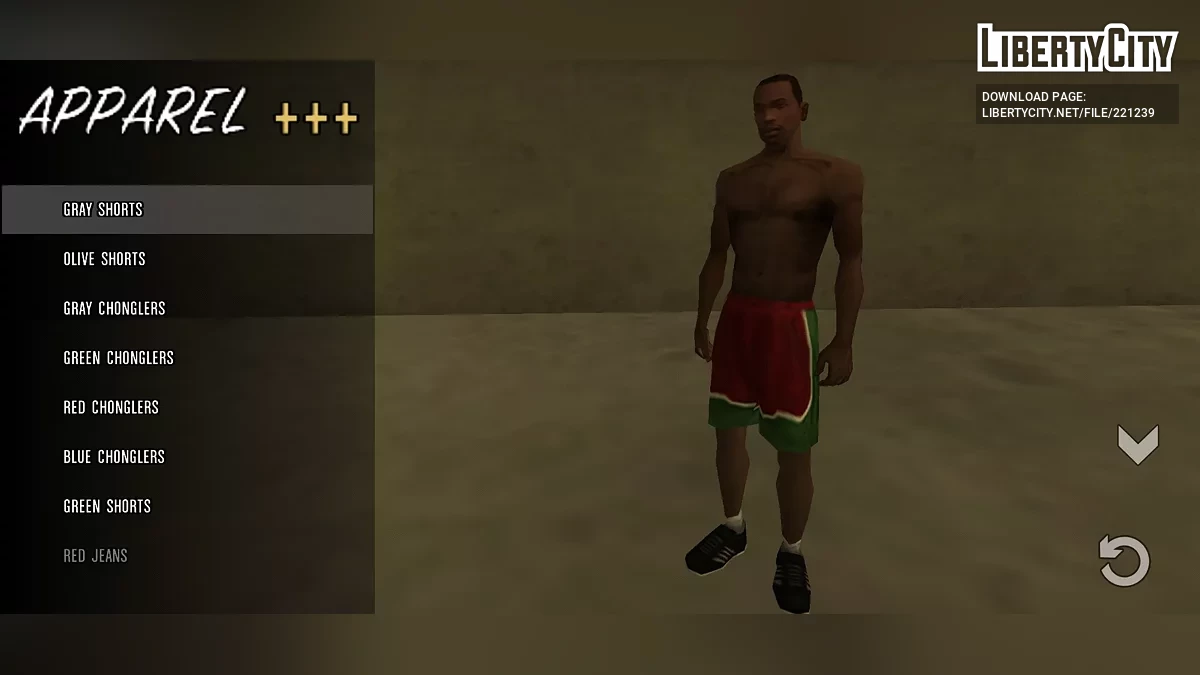 Одежда персонажей для CJ / GTA San Andreas (iOS, Android)