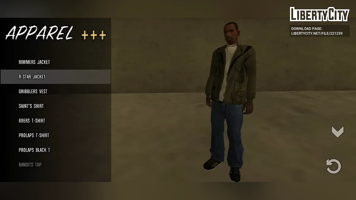 Одежда персонажей для CJ / GTA San Andreas (iOS, Android)