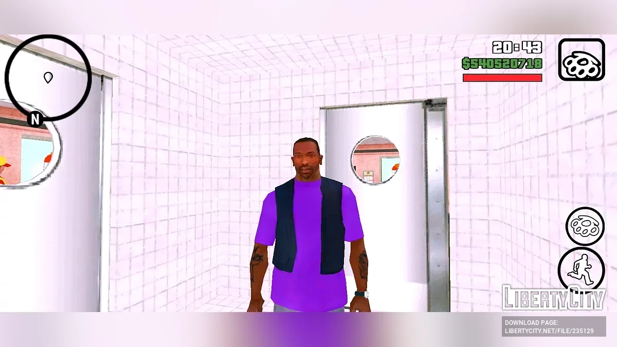 CJ в одежде Ballas / GTA San Andreas (iOS, Android)