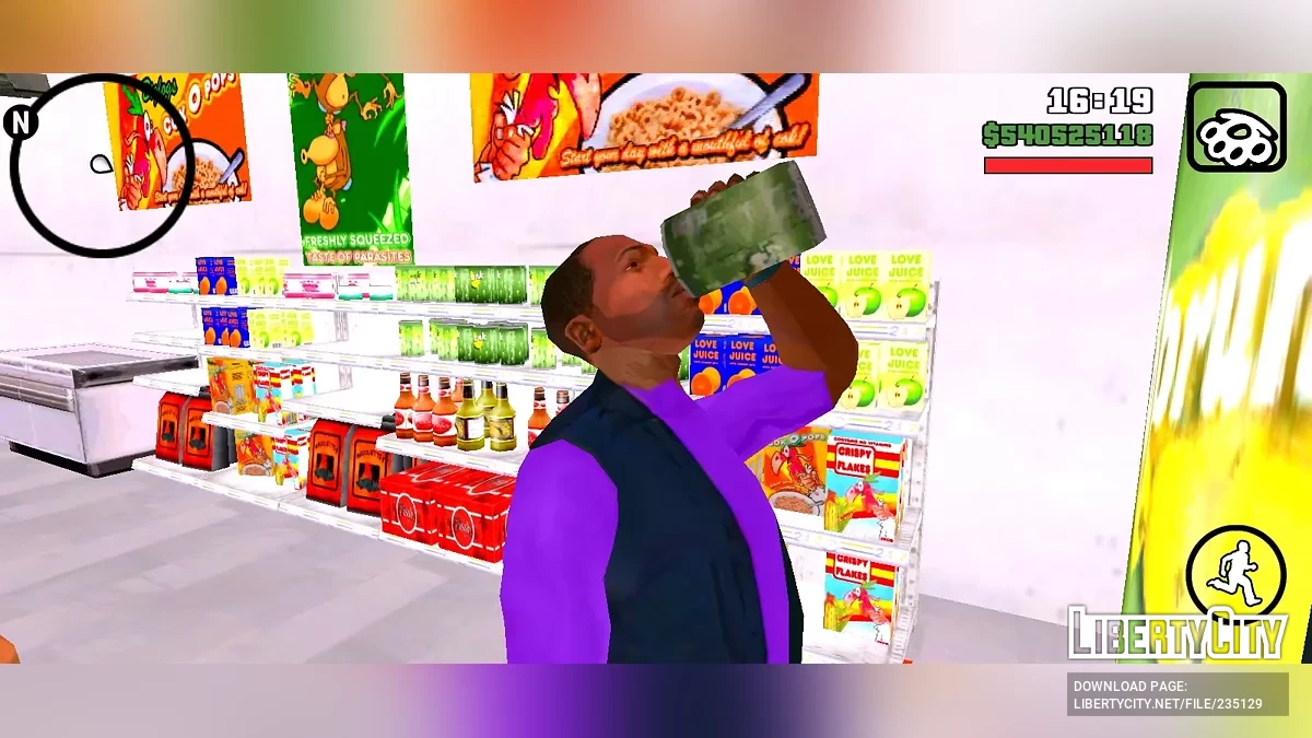 CJ в одежде Ballas / GTA San Andreas (iOS, Android)