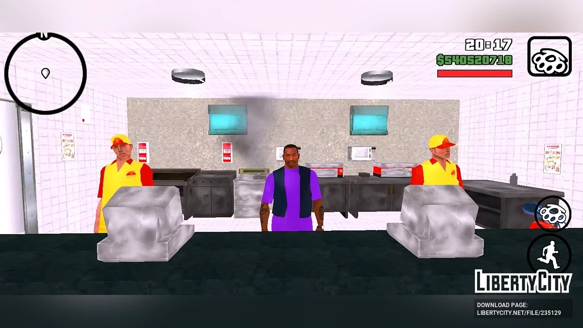 CJ в одежде Ballas / GTA San Andreas (iOS, Android)