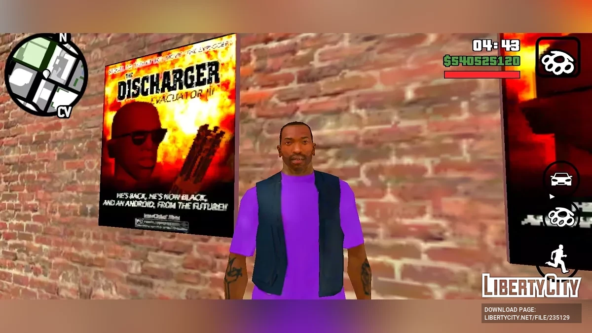 CJ в одежде Ballas / GTA San Andreas (iOS, Android)