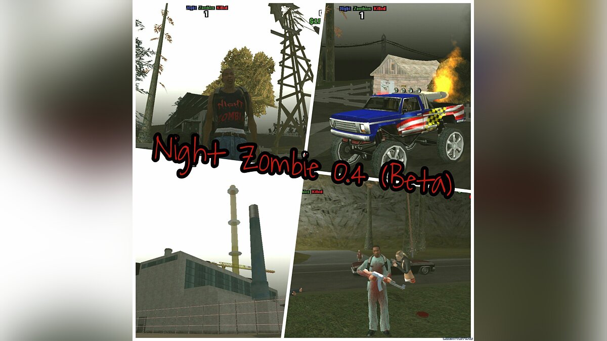 Скачать Night Zombie 0.4 (beta) для GTA San Andreas (iOS, Android)