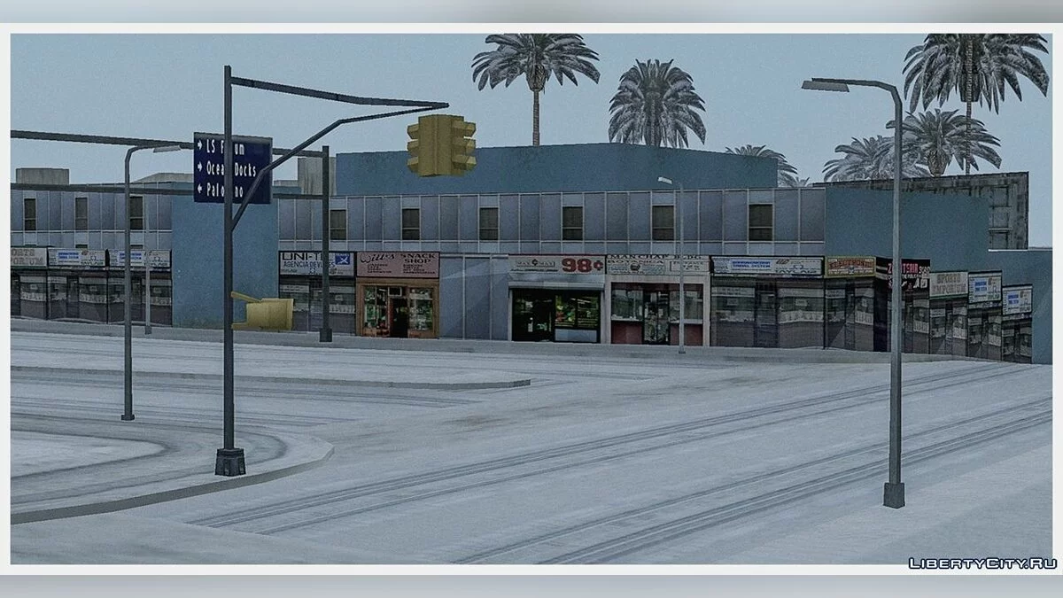 Зимние текстуры по всему штату / GTA San Andreas (iOS, Android)