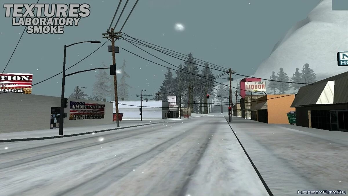 Зимние текстуры по всему штату / GTA San Andreas (iOS, Android)