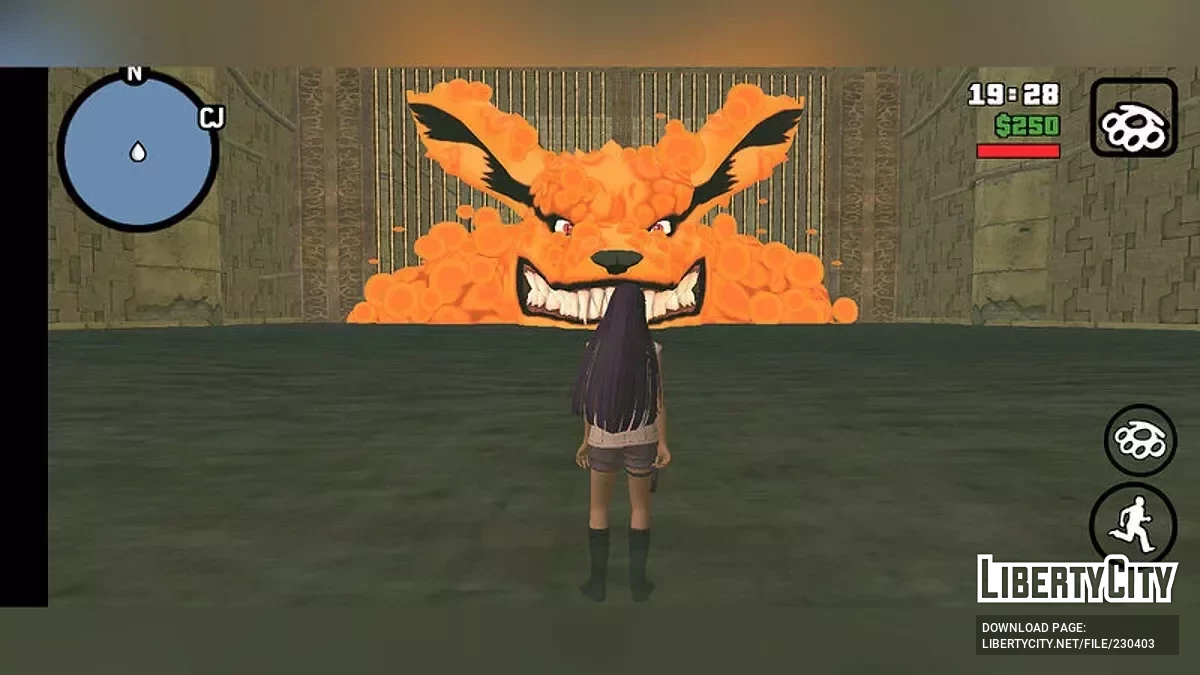 Мод Kyuubi Chakra Beta1 для мобильных / GTA San Andreas (iOS, Android)