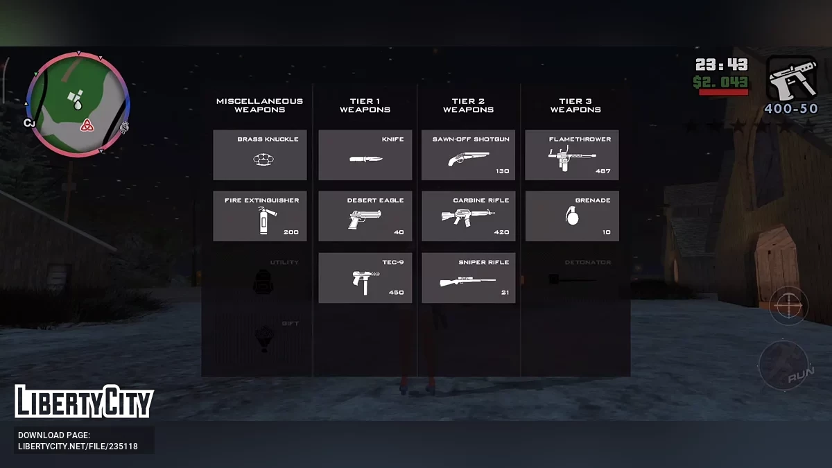 GTAsa AML+ Расширенный проект Brightened - Xkiloader Global (dxt/и т.д./PVR) / GTA San Andreas (iOS, Android)