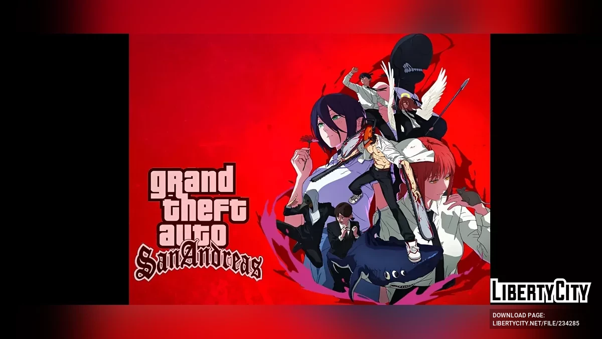 Меню и экран загрузки Человека-пилы для мобильных / GTA San Andreas (iOS, Android)