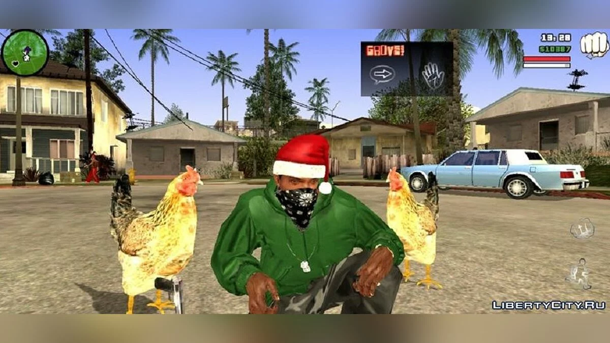 Новогодняя шапка / GTA San Andreas (iOS, Android)