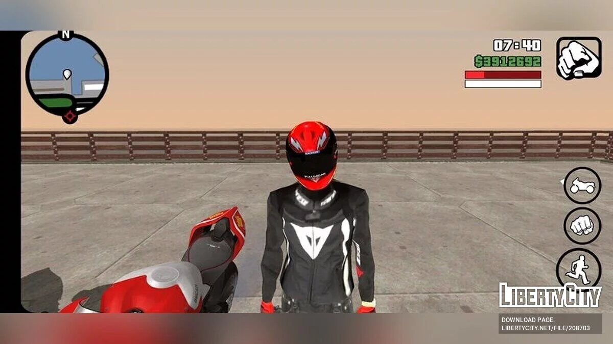 Байкерский шлем McQueen / GTA San Andreas (iOS, Android)