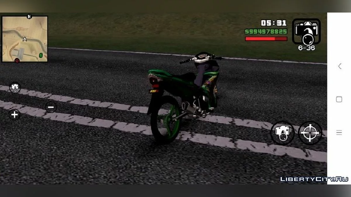 Yamaha X-1R Green / GTA San Andreas (iOS, Android)