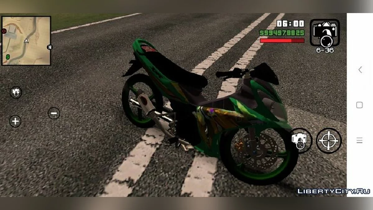 Yamaha X-1R Green / GTA San Andreas (iOS, Android)