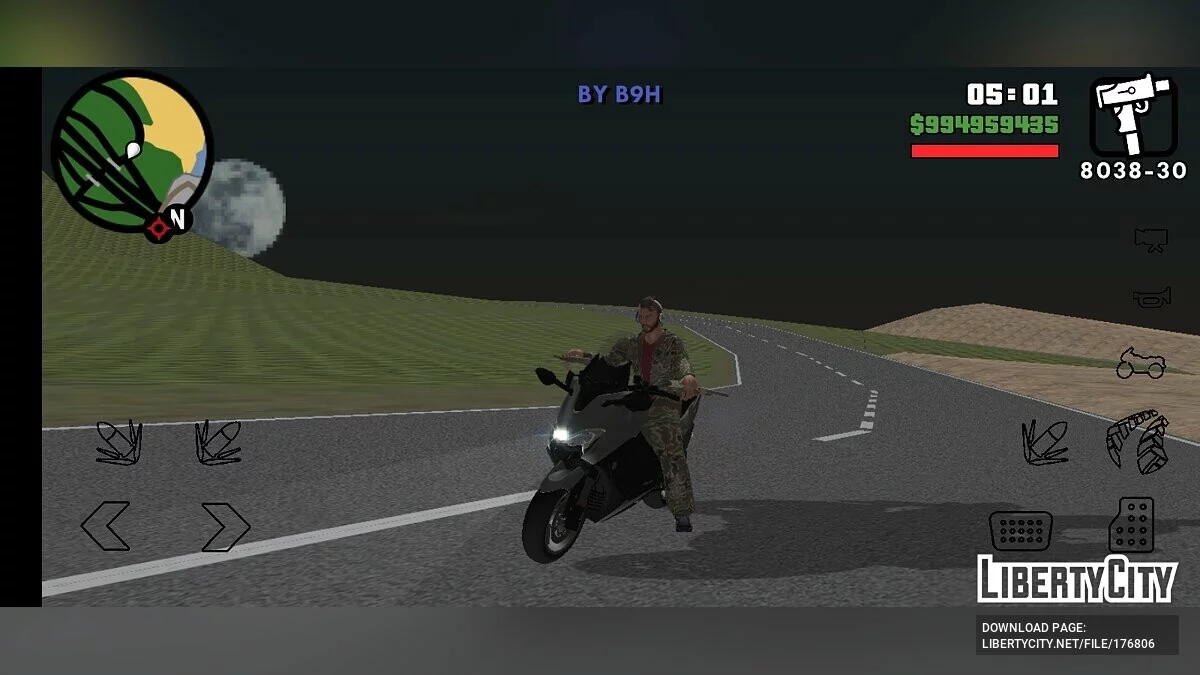 Yamaha TMAX DX / GTA San Andreas (iOS, Android)