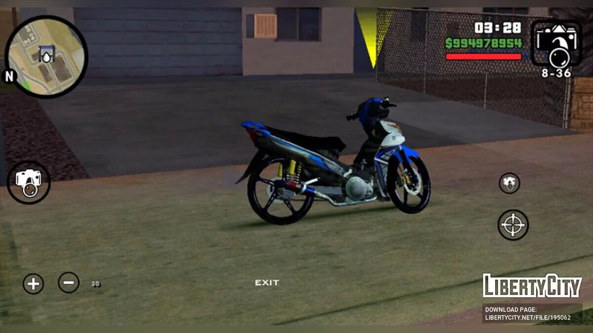 Yamaha Lagenda 115zfi Blue 2018 / GTA San Andreas (iOS, Android)
