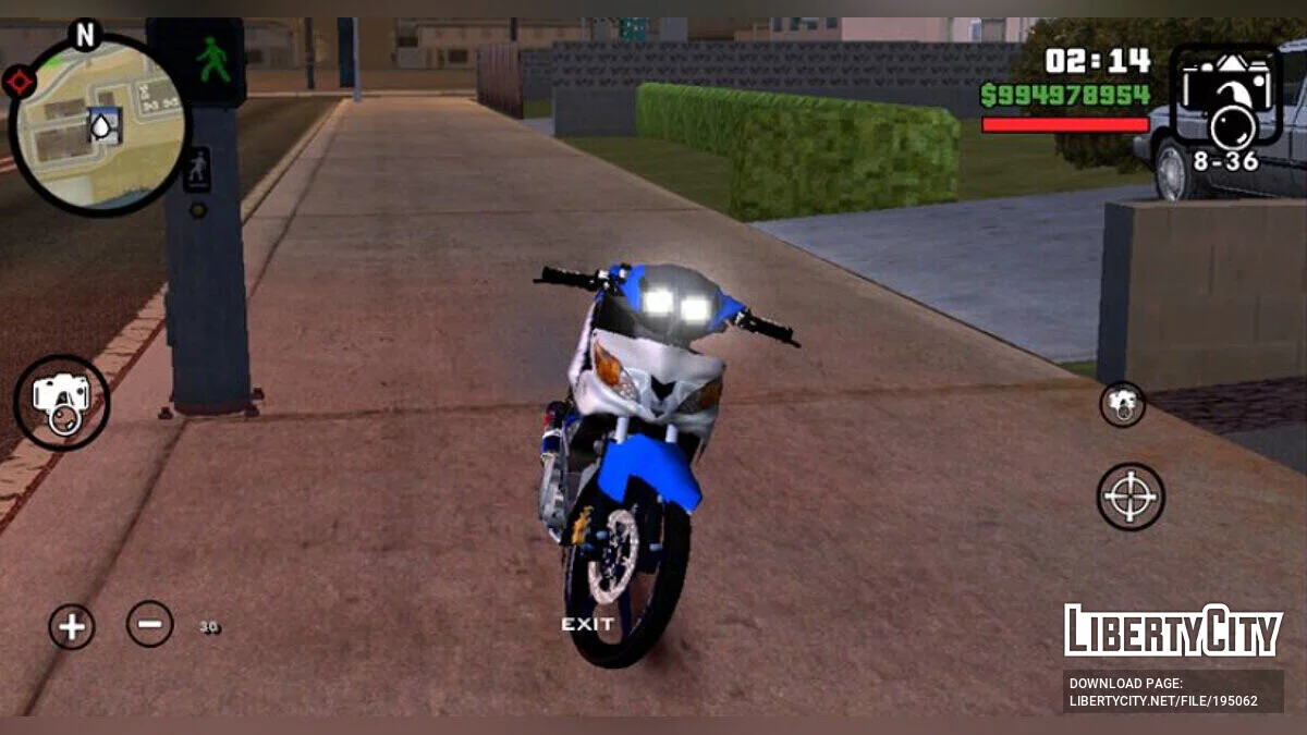 Yamaha Lagenda 115zfi Blue 2018 / GTA San Andreas (iOS, Android)